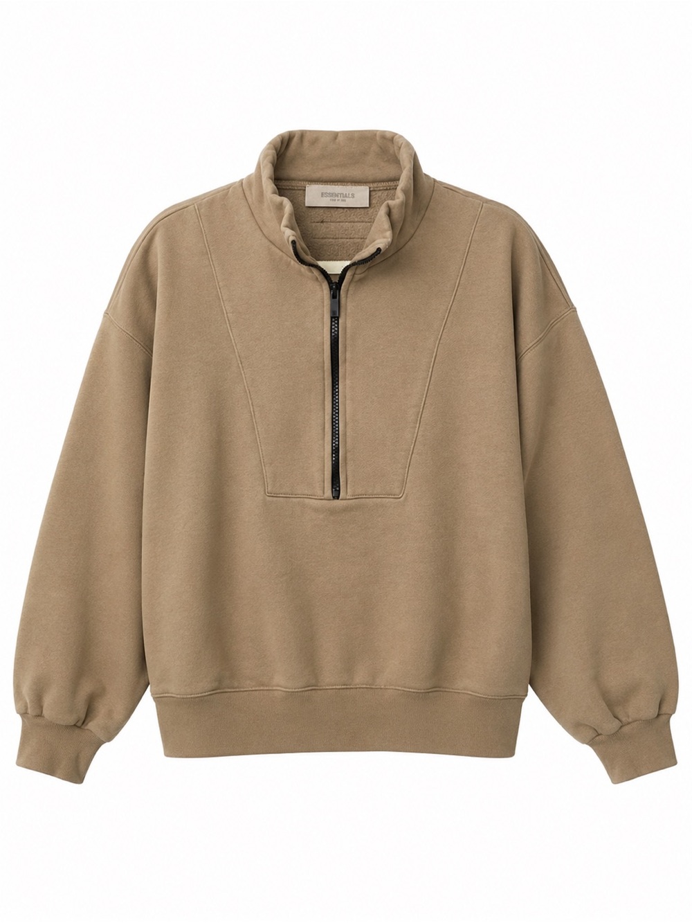 Essentials Fear of God Boxy Cotton quarter zip pull over Women's Large GUC